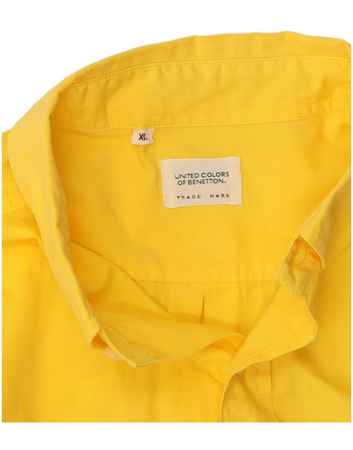 Koszula męska Benetton XL w kolorze żółtym