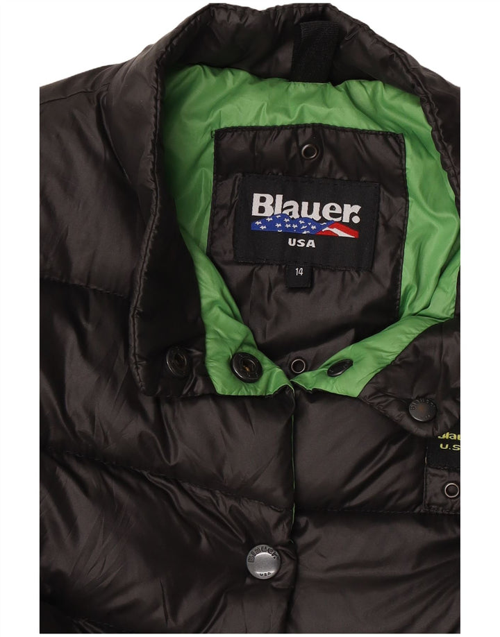 Kurtka dziewczęca Blauer Crop Padded Jacket 13-14 lat, czarna