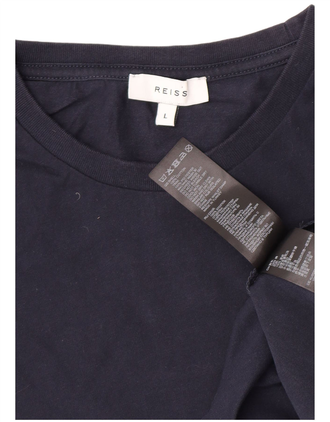 T-shirt męski Reiss, duży, granatowy, bawełniany