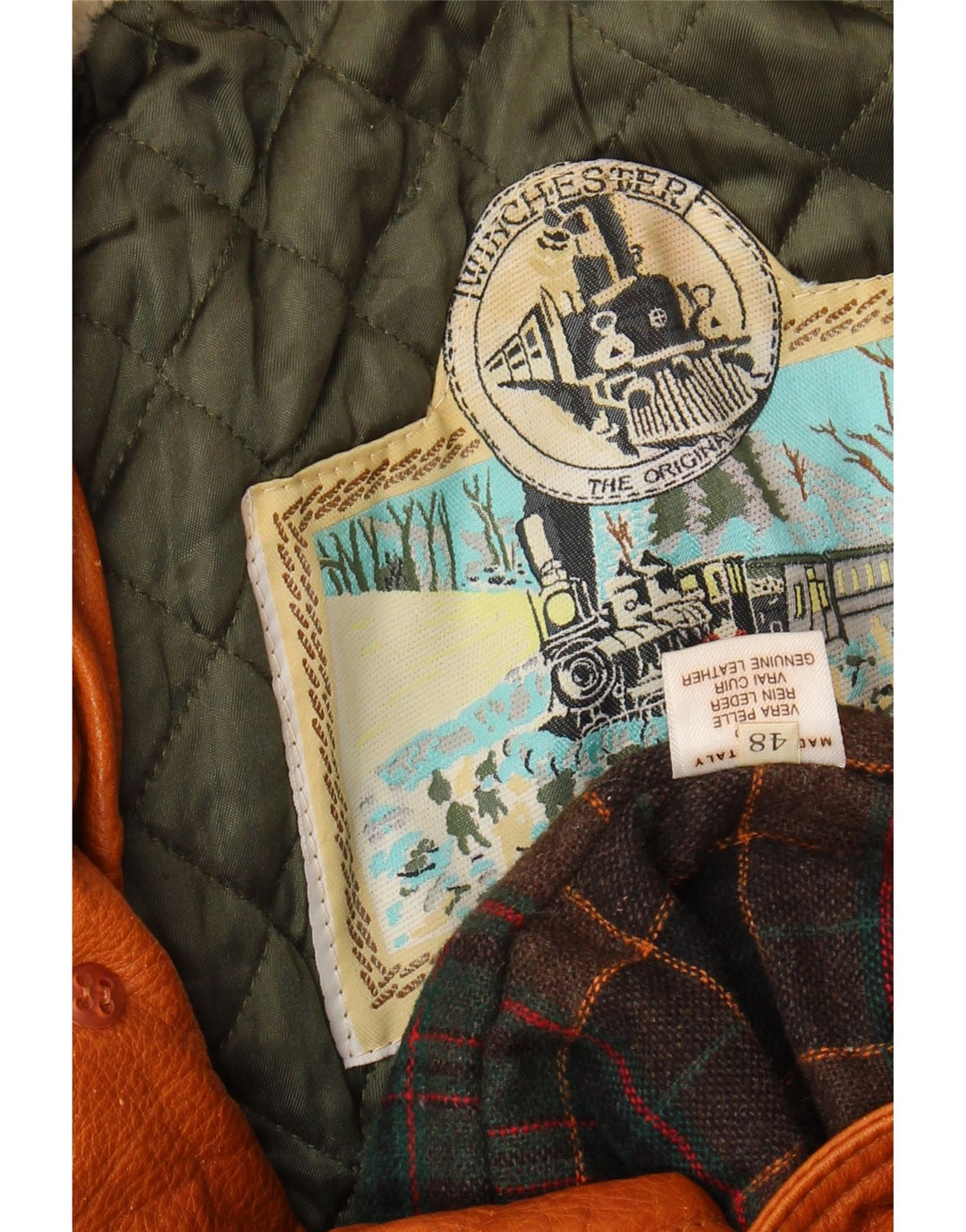 Męska kurtka skórzana WINCHESTER IT 48 Średni brąz