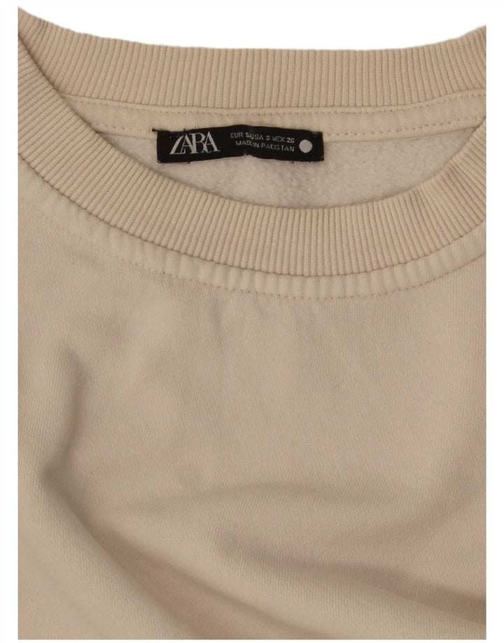 Damska bluza oversize Zara Crop Oversize UK 10 Small White