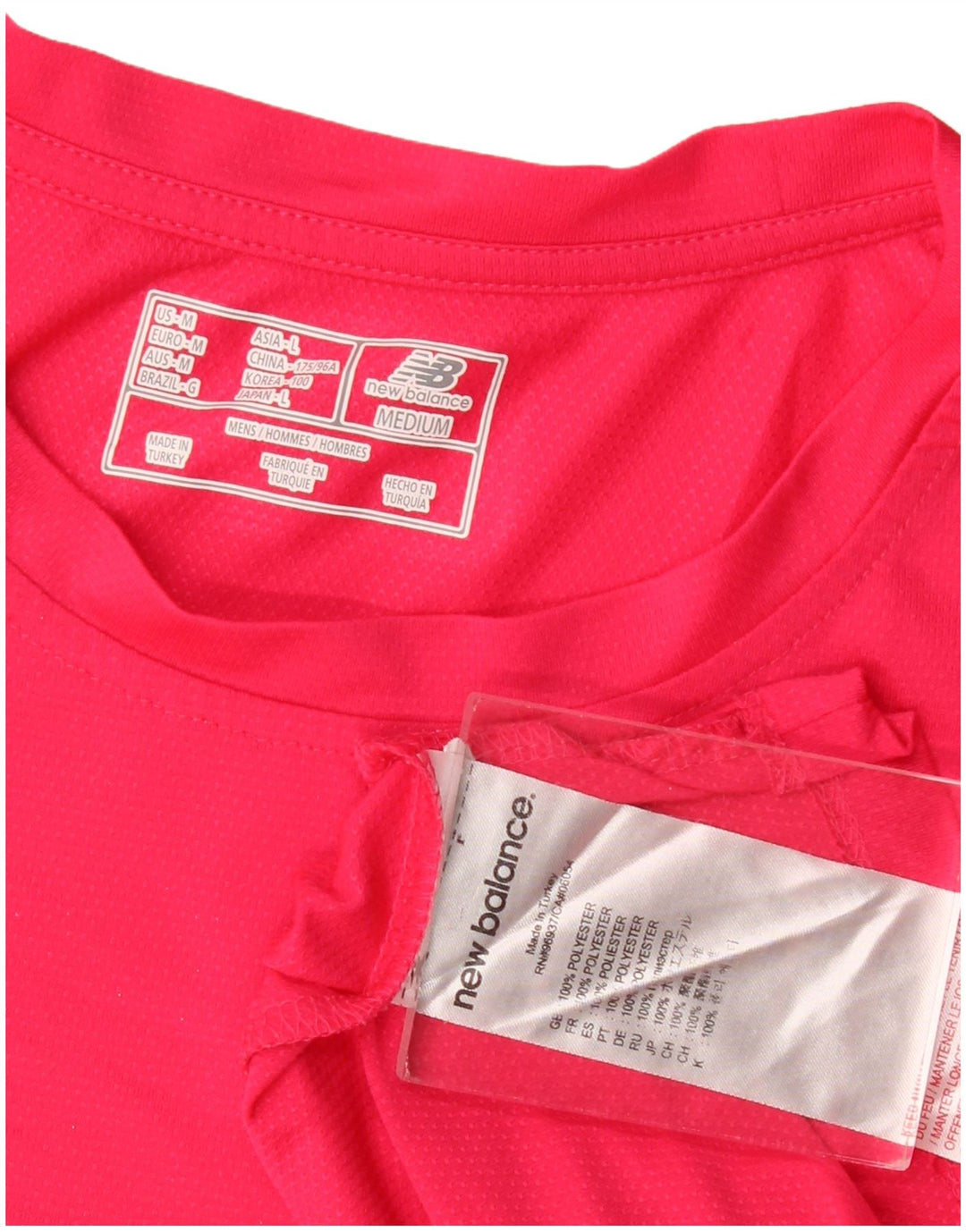 Damska koszulka z grafiką New Balance Top UK 14, średni różowy poliester