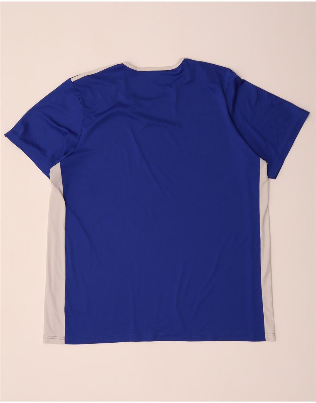 Adidas Męska koszulka Climalite Top 2XL Niebieski poliester z blokami kolorów