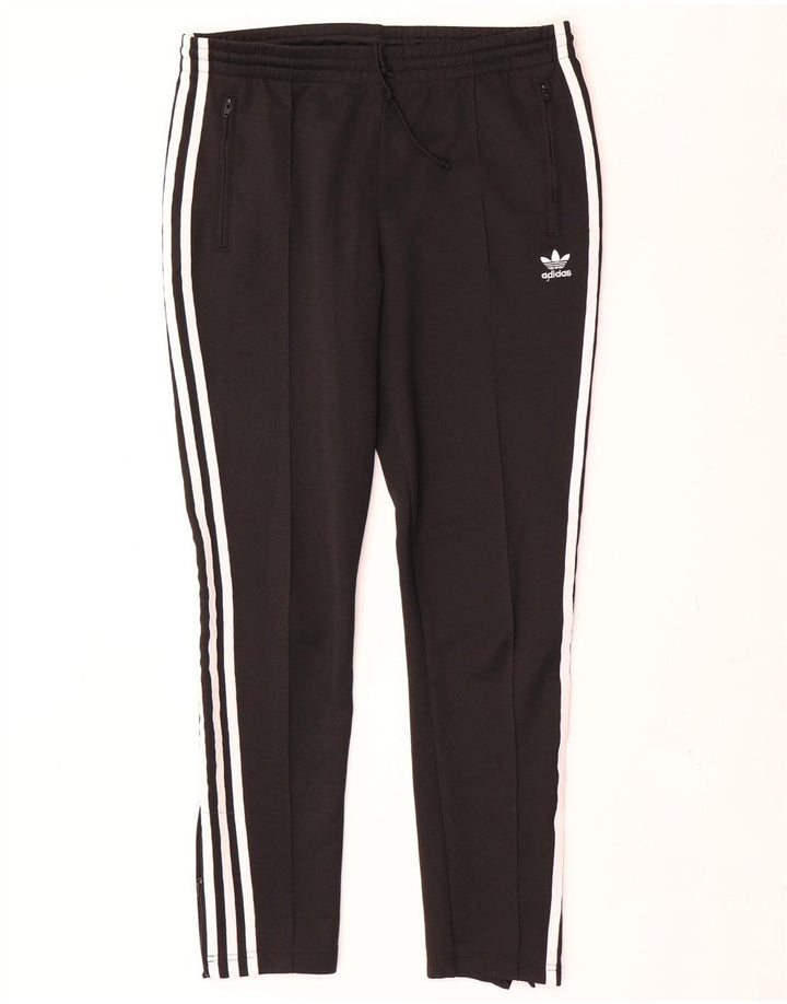 Damskie spodnie dresowe Adidas UK 12, średni czarny poliester