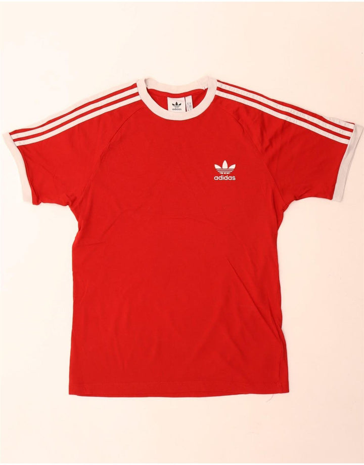 Adidas Męski T-shirt Top Średni Czerwony Bawełniany