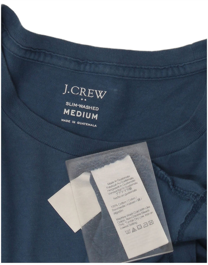 J. CREW Męski T-shirt slim fit, bawełniany, średni niebieski