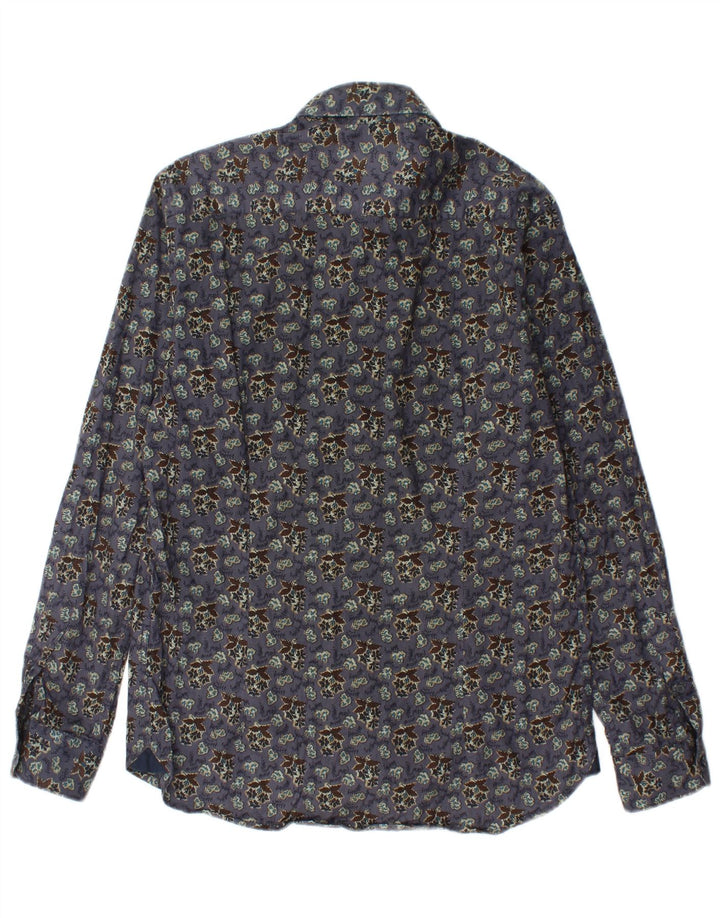 Koszula męska CARRERA Średni fiolet, bawełna w kwiaty