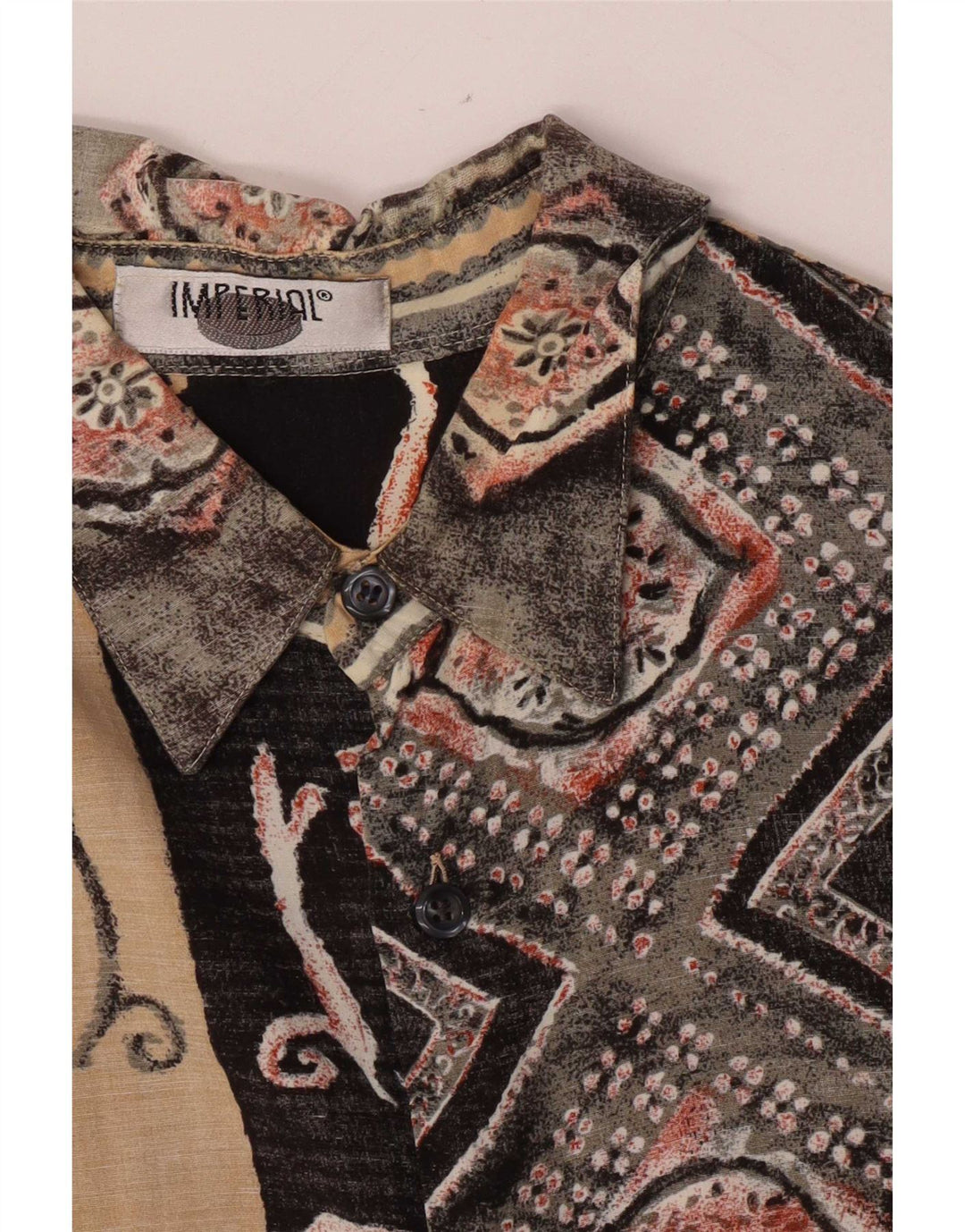 Koszula męska z krótkim rękawem Imperial, średni czarny patchwork