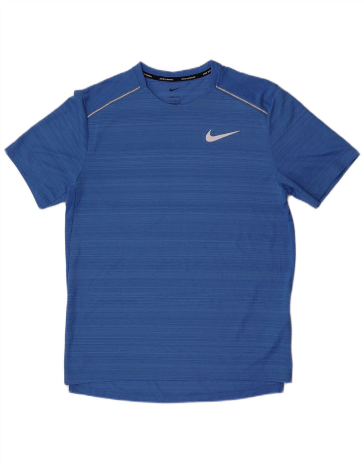 Męska koszulka Nike Dri Fit z poliestru w średnie niebieskie paski