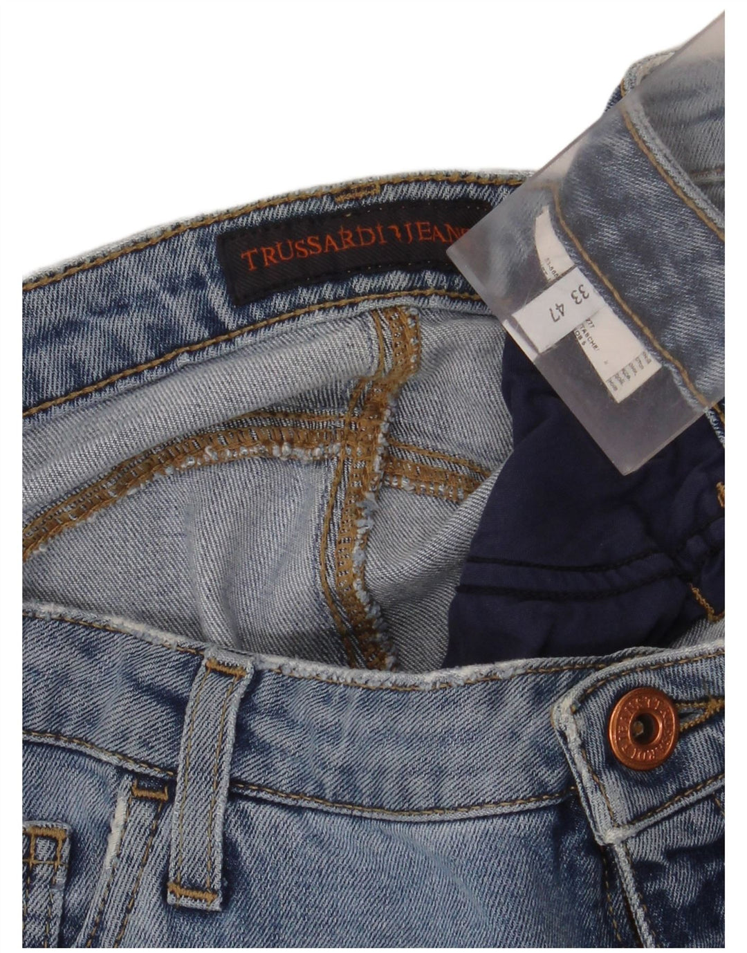 Damskie jeansy skinny TRUSSARDI IT 47 Large W33 L32 Niebieskie