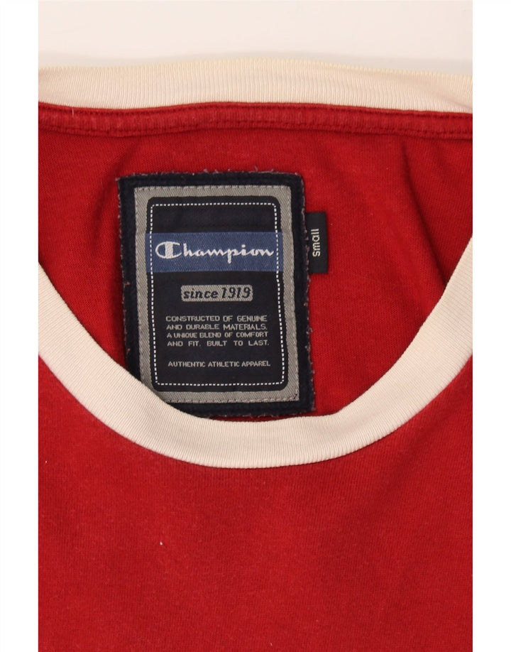 CHAMPION Mens T-Shirt Top Small Red Cotton Vintage Champion and Second-Hand Champion from Messina Hembry 