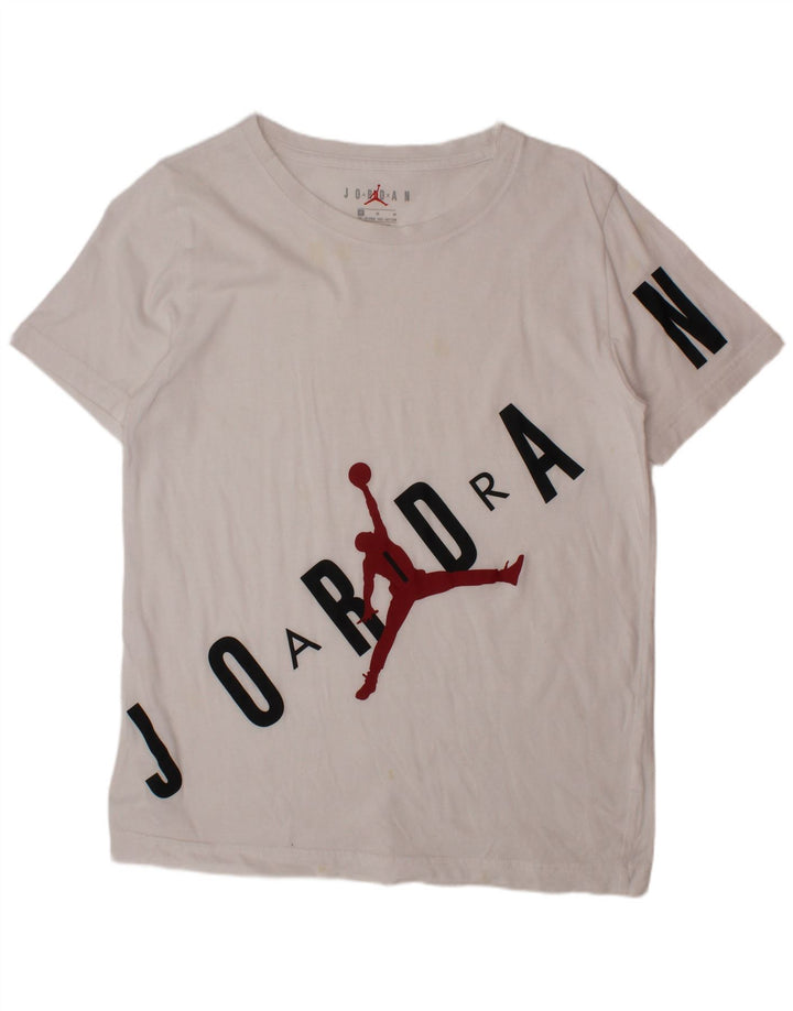 Chłopięcy T-shirt z grafiką JORDAN 10-11 lat, średni biały