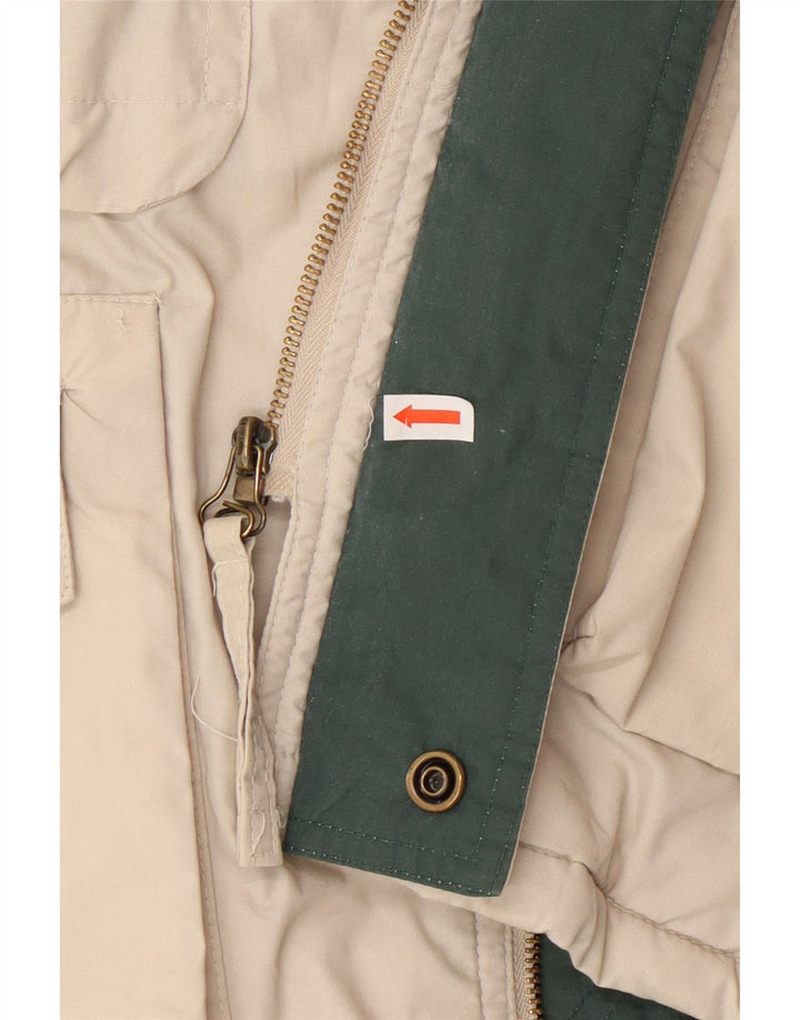 Męska kurtka użytkowa Vintage UK 40, duża, beżowa, poliester