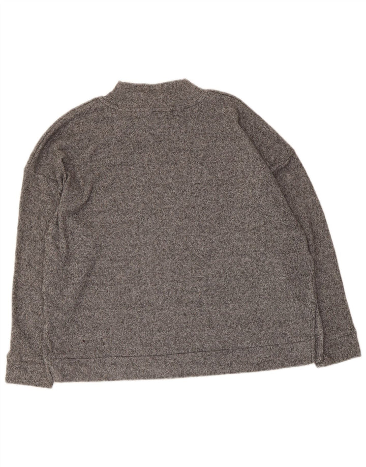 MARKS & SPENCER Damski sweter z golfem UK 16, duży, szary, nakrapiany