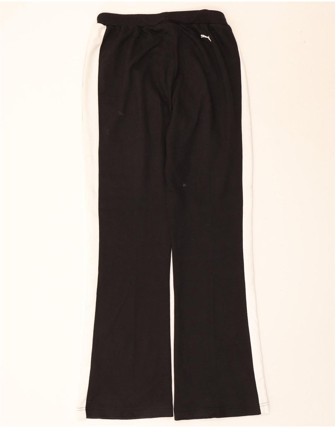 Damskie spodnie dresowe Puma Flare UK 12, średnia czarna bawełna z blokami kolorów