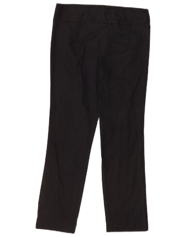 Proste spodnie damskie Benetton EU 40 Medium W28 L26 Czarna bawełna