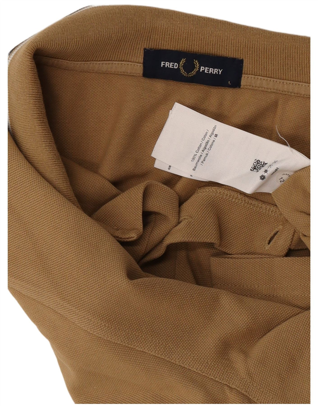 Męska koszulka polo Fred Perry, duża, beżowa, bawełniana