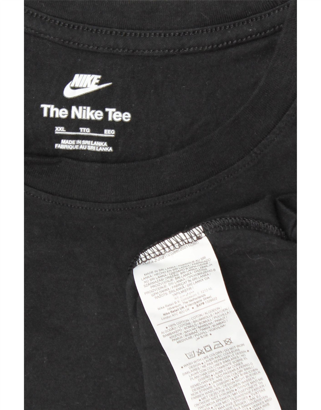 T-shirt męski NIKE Top 2XL, czarny, bawełniany