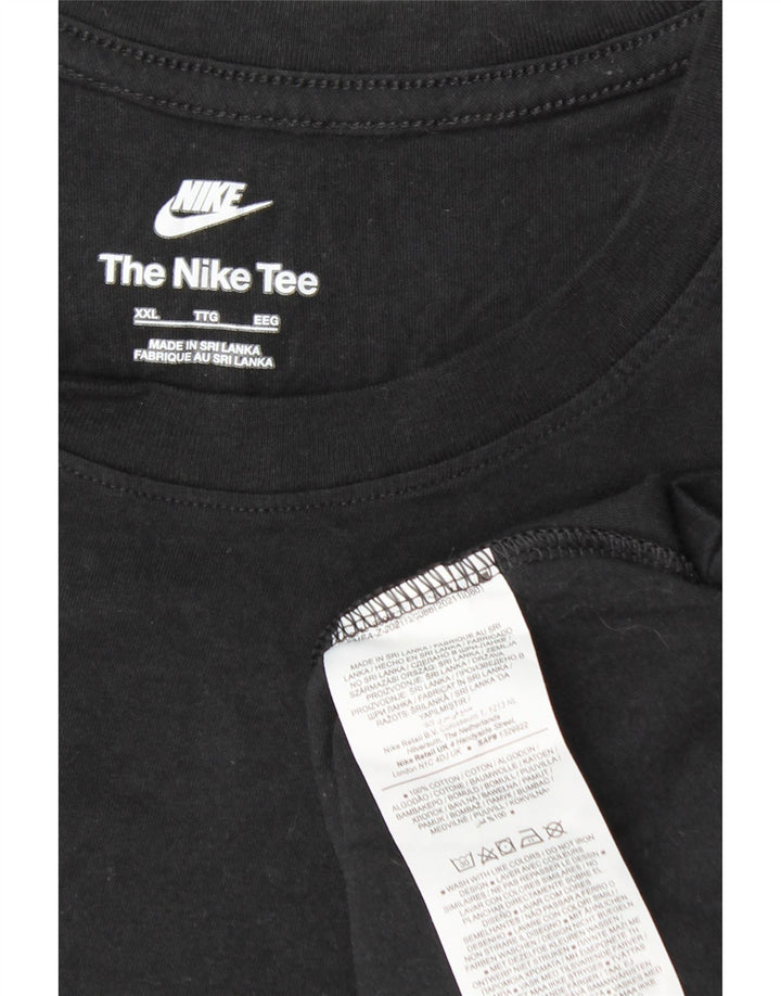 T-shirt męski NIKE Top 2XL, czarny, bawełniany