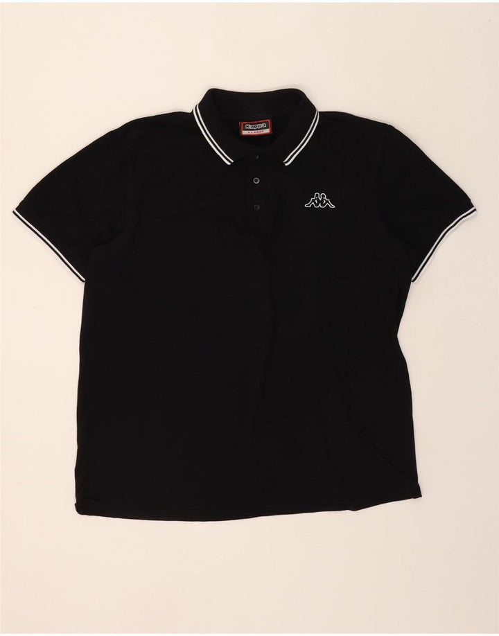 KAPPA Mens Polo Shirt XL Black Cotton Vintage Kappa and Second-Hand Kappa from Messina Hembry 