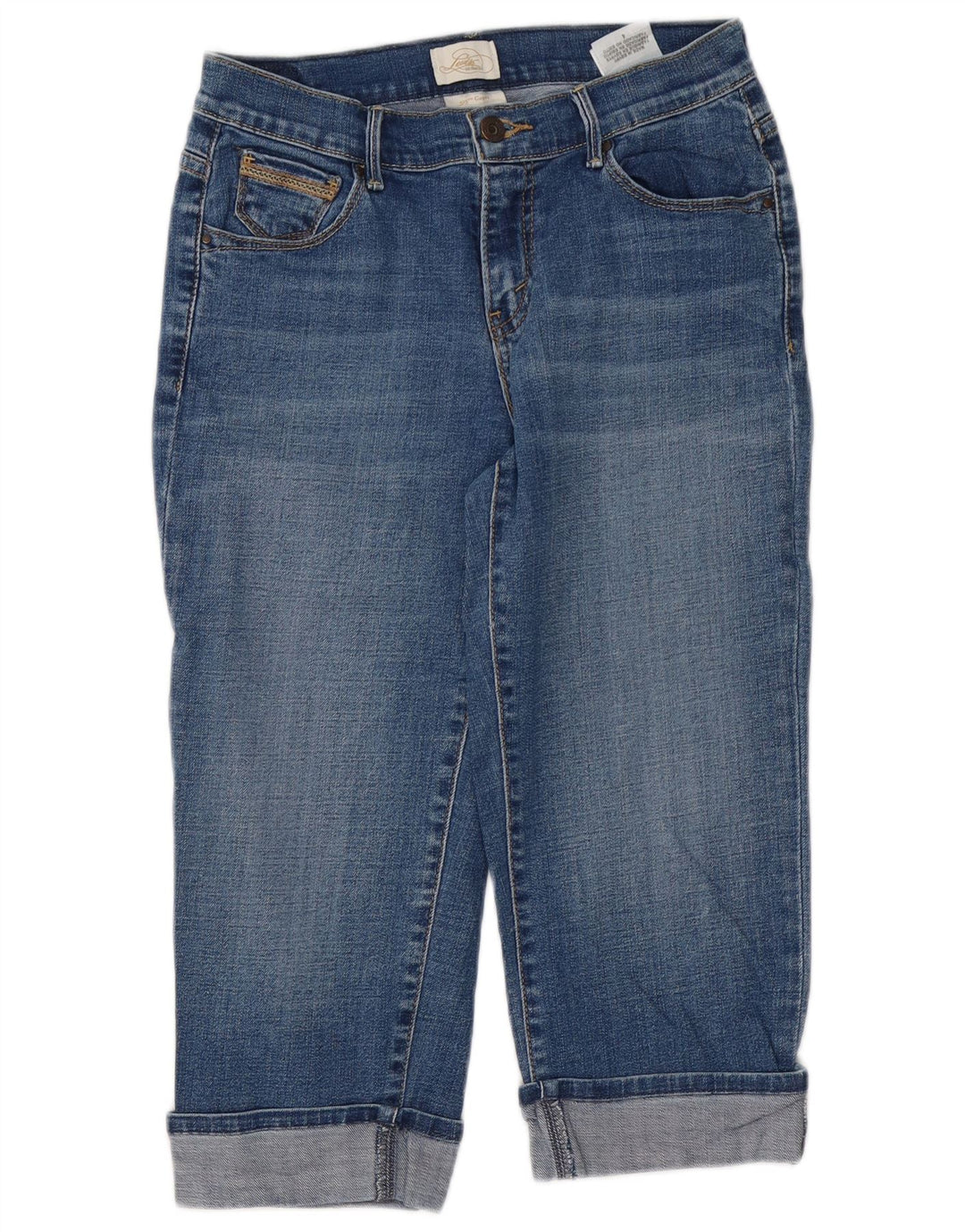 Damskie dżinsy LEVI'S 515 Capri US 4 Małe W28 L20 Niebieska bawełna