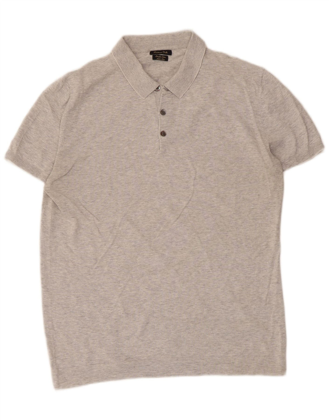 Męska koszulka polo Massimo Dutti, średnioszara, nakrapiana