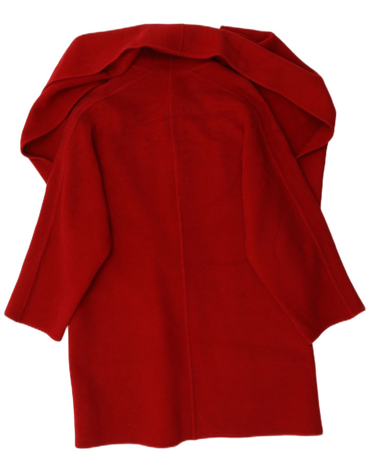 Płaszcz damski w stylu vintage, wiązany z przodu, UK 18 XL, czerwona wełna