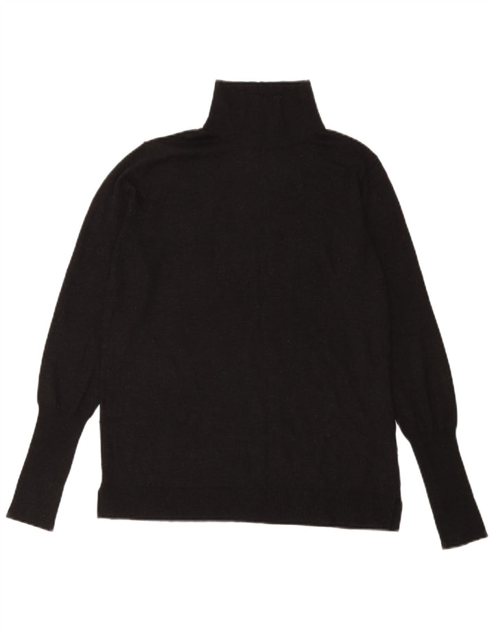Sweter damski Zara z golfem UK 14, duży, czarny, modal