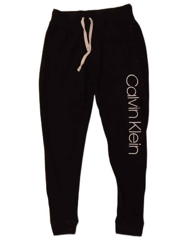 Damskie spodnie dresowe CALVIN KLEIN Graphic Joggers UK 6 XS Czarne