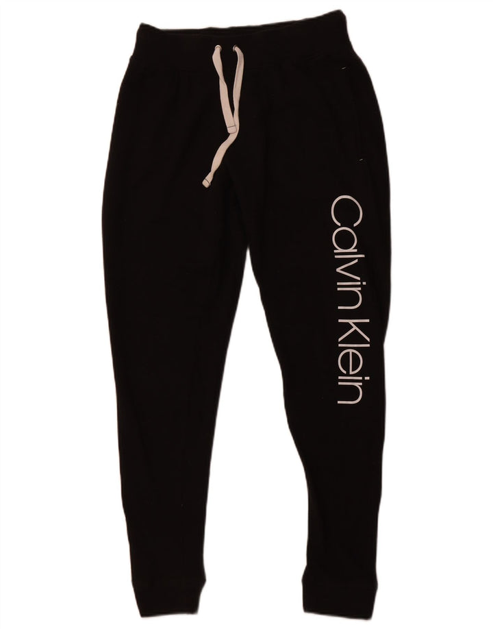 Damskie spodnie dresowe CALVIN KLEIN Graphic Joggers UK 6 XS Czarne