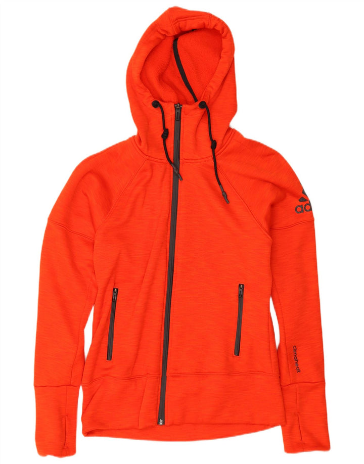Damska bluza z kapturem i zamkiem błyskawicznym Adidas UK 8/10 Mały czerwony poliester