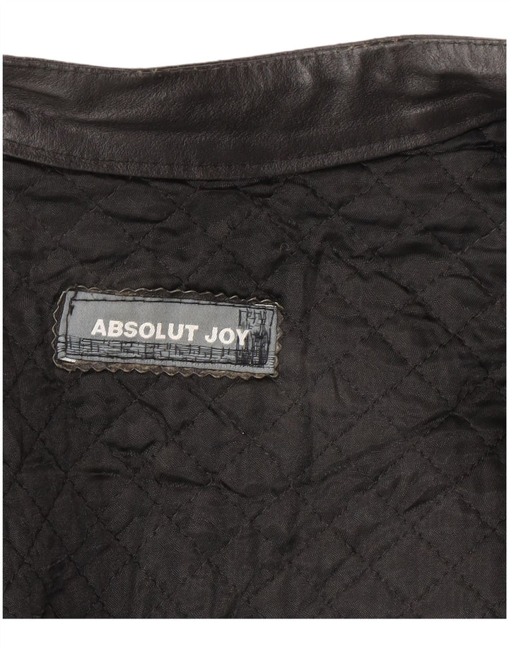 Vintage męska skórzana kurtka UK 40 duża czarna skóra