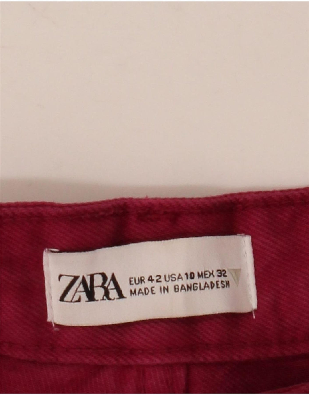 Damskie jeansy z wysokim stanem Zara EU 42 Large W32 L32 Burgundowe