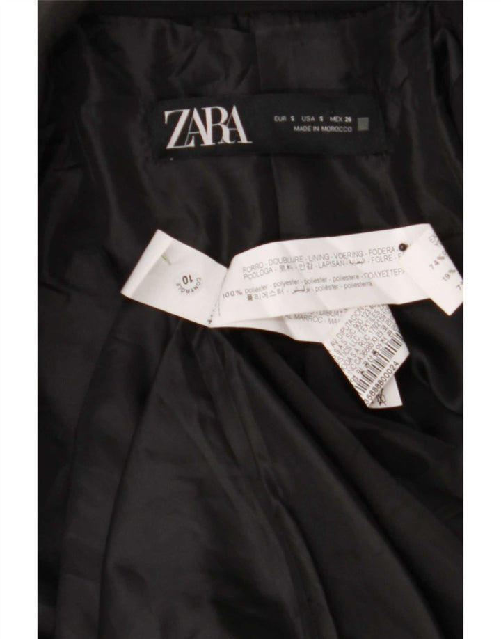 Zara Męska marynarka dwurzędowa UK 36 Mała czarna Poliester