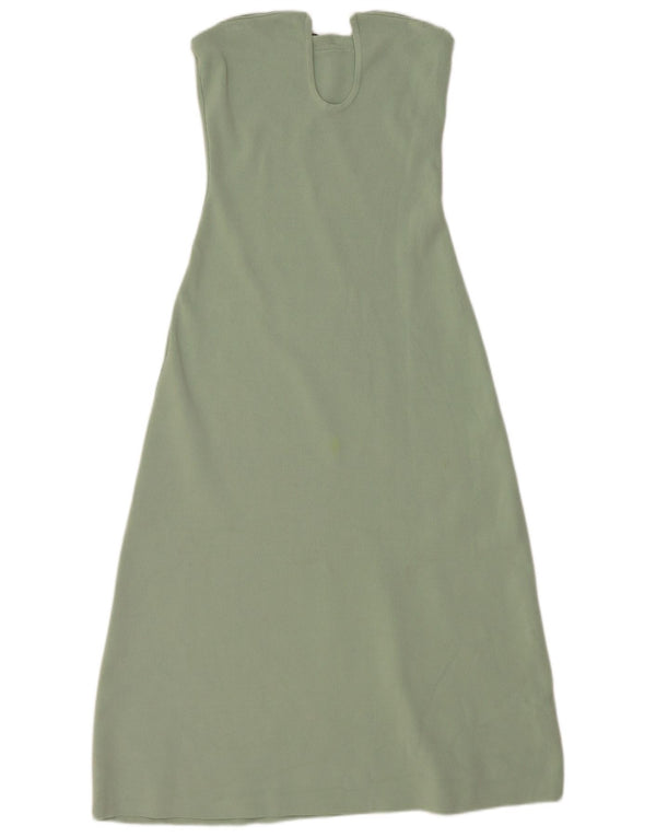 Damska sukienka bez ramiączek Zara UK 12 Średnia zielona wiskoza