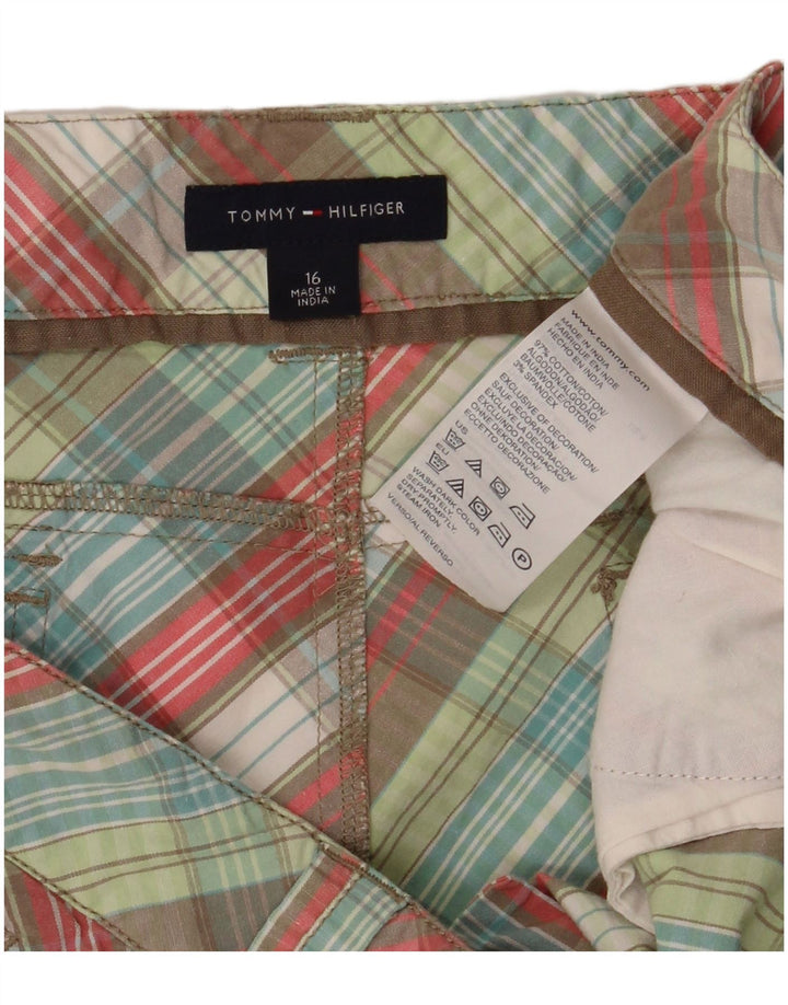 TOMMY HILFIGER Prosta spódnica dziewczęca 15-16 lat W28 wielokolorowa kratka