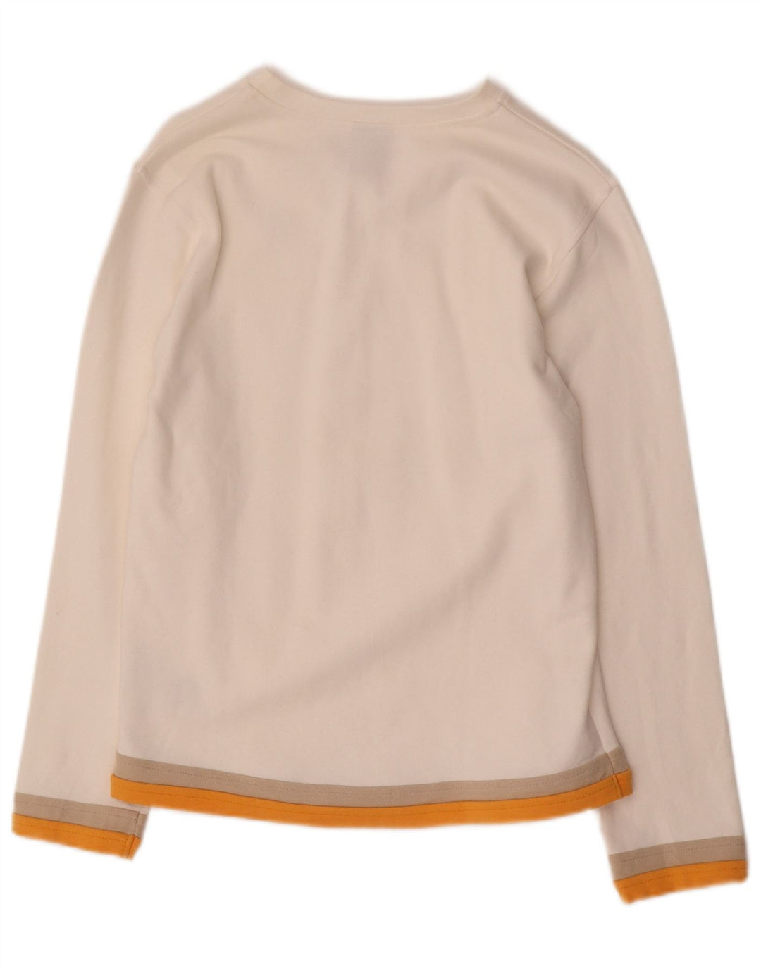 NIKE Womens Top Long Sleeve UK 10/12 Medium White Cotton