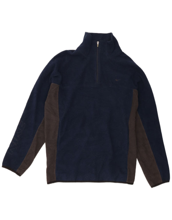 Męski sweter polarowy Nike Graphic Full Zip XL, granatowy, poliester z blokami kolorów