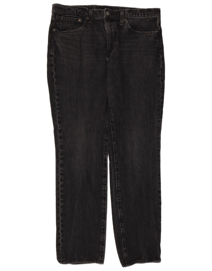 Męskie proste dżinsy Levi's W36 L31 Szara bawełna