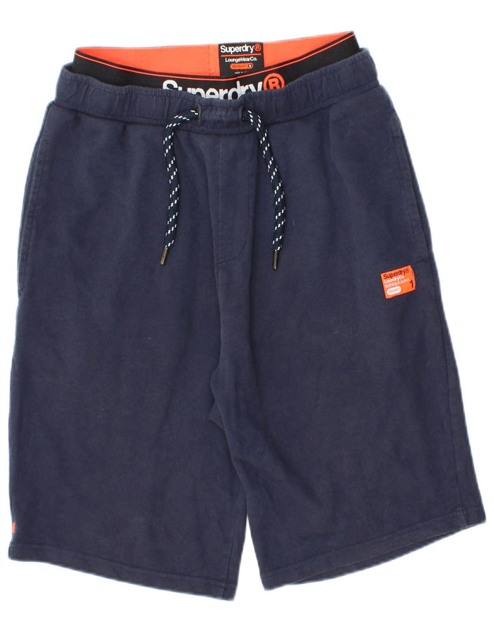 Męskie spodenki sportowe Superdry o regularnym kroju, małe, granatowe