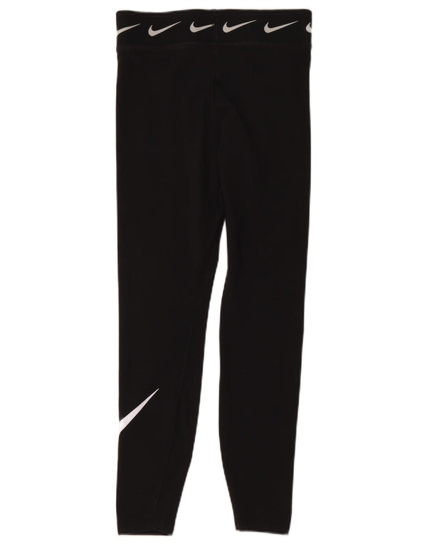 Damskie legginsy Nike Graphic Crop UK 12, średnia czarna bawełna