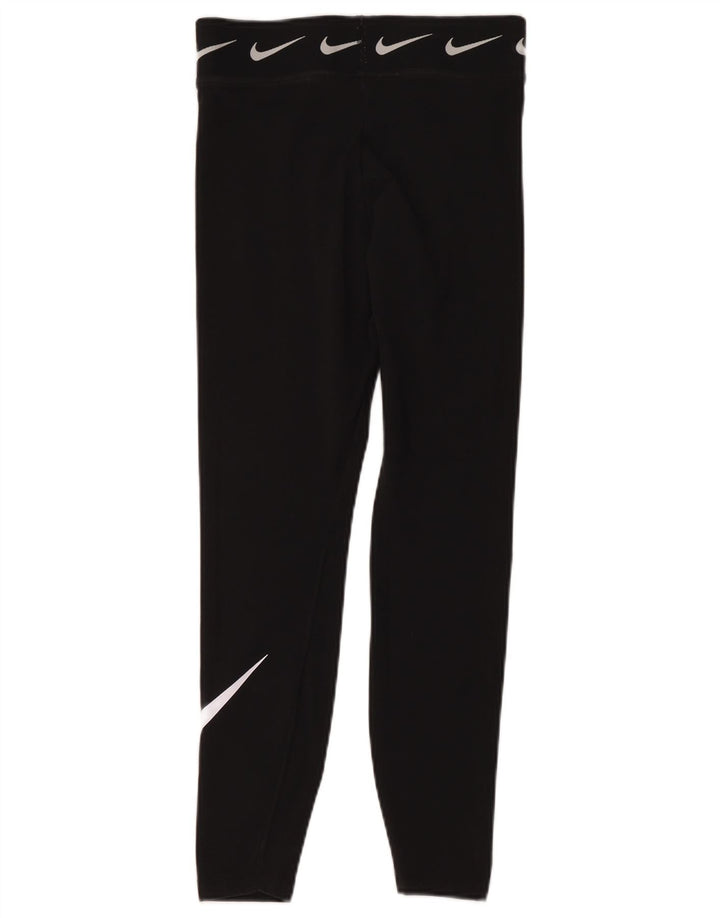 Damskie legginsy Nike Graphic Crop UK 12, średnia czarna bawełna