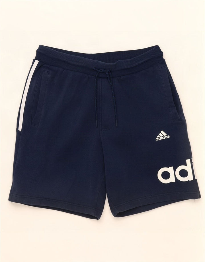 Męskie spodenki sportowe Adidas Graphic, średnie, granatowe, bawełniane
