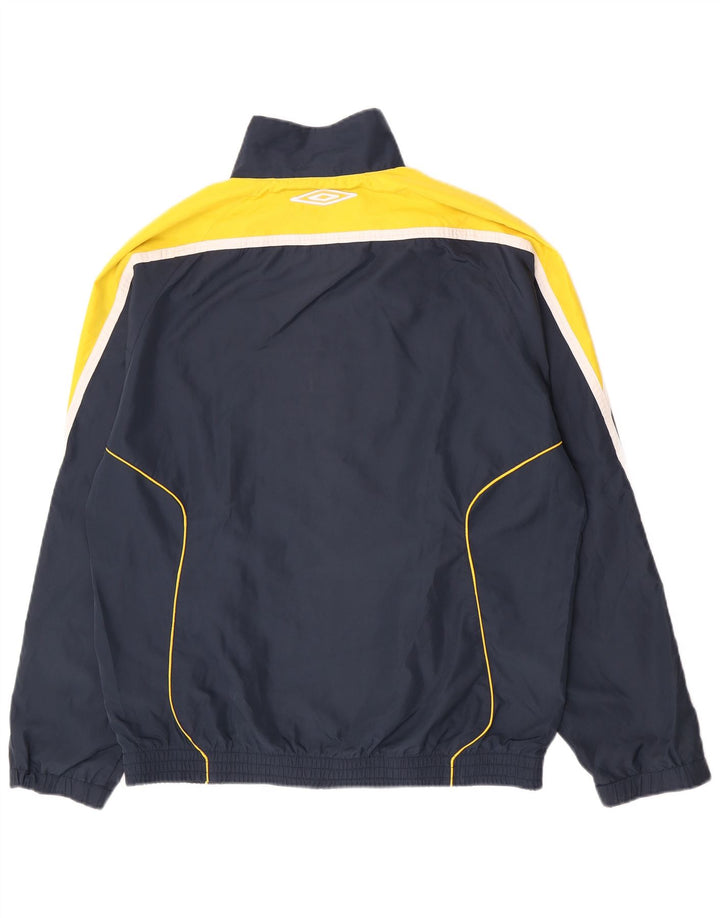 Męska kurtka dresowa Umbro XL, granatowa, poliester z blokami kolorów