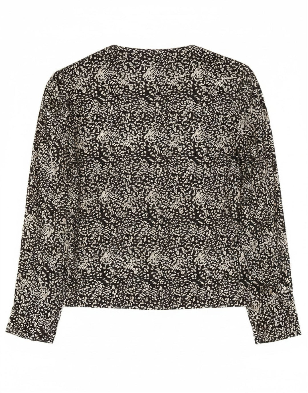 Damska bluzka z długim rękawem C&A, EU 40, średni czarny nadruk zwierzęcy