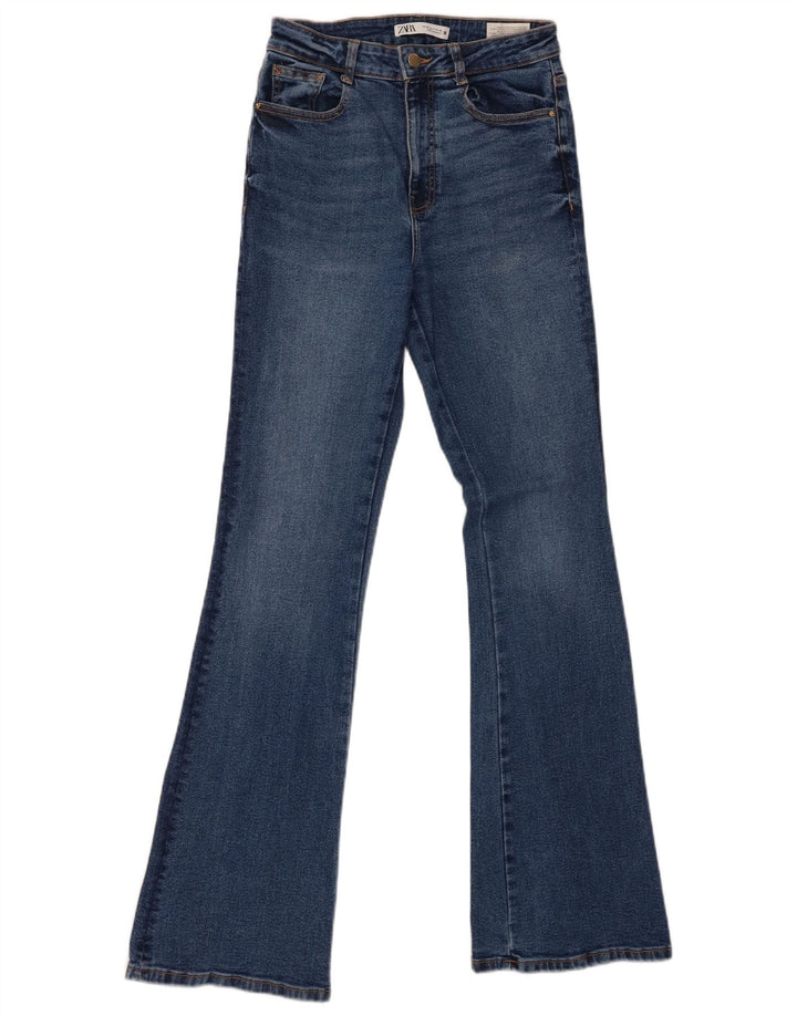 ZARA Womens Flared Jeans EU 38 Small W28 L33 Blue Cotton