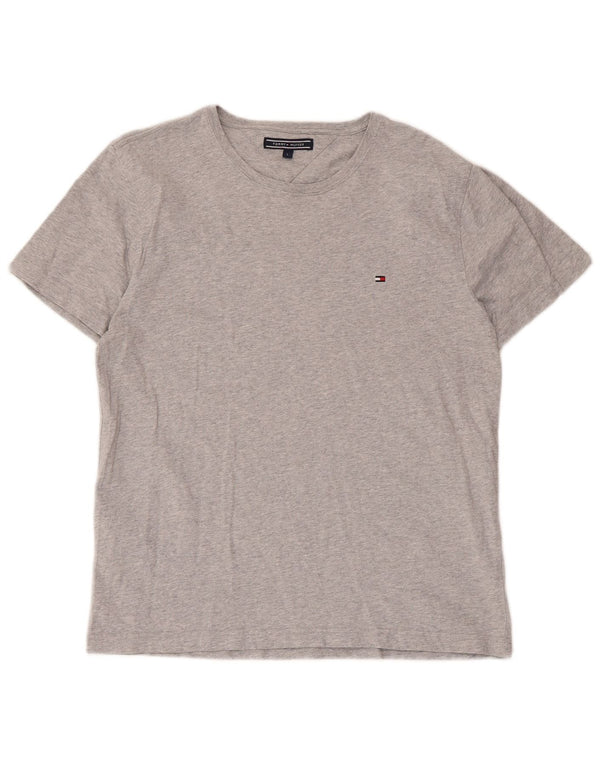 T-shirt damski Tommy Hilfiger Top UK 16, duży, szary, bawełniany