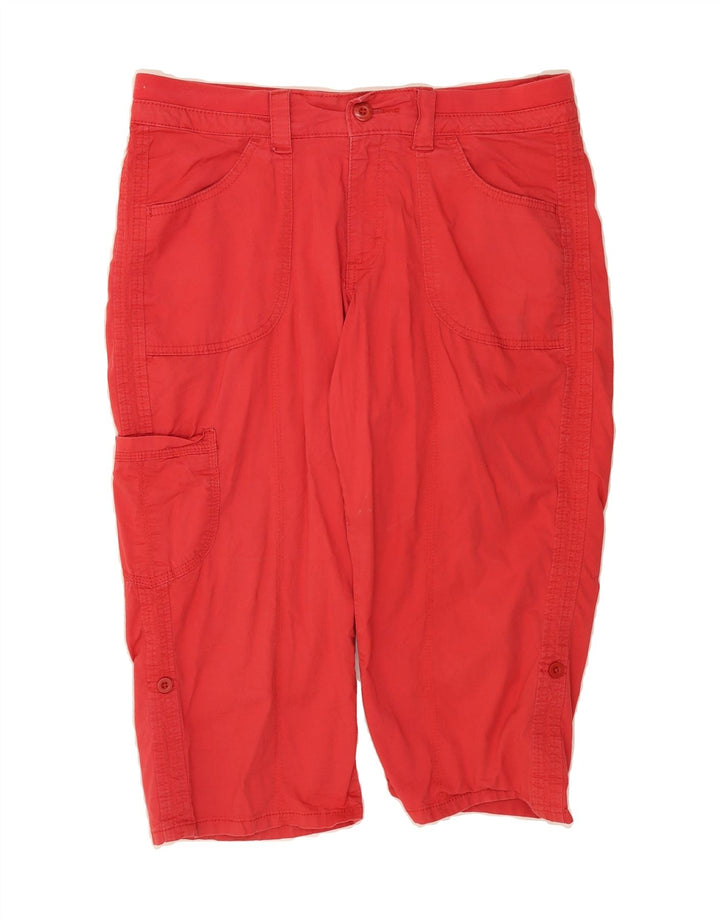 LEE Womens Skimmer Mid Rise Bermuda Cargo Shorts US 12 Large W36  Red Vintage Lee and Second-Hand Lee from Messina Hembry 