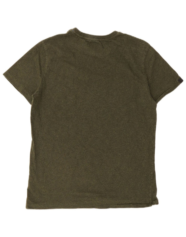 Męski T-shirt Superdry z grafiką, duży, bawełniany khaki