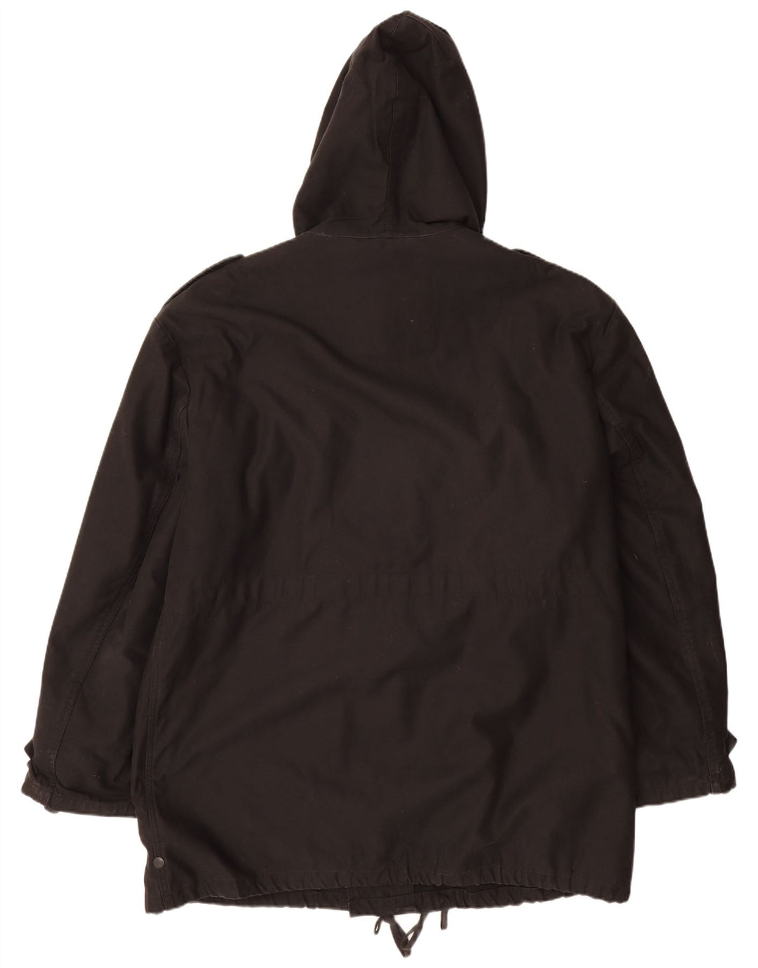 BRANDIT Męska kurtka parka z kapturem UK 46 3XL Czarny poliester